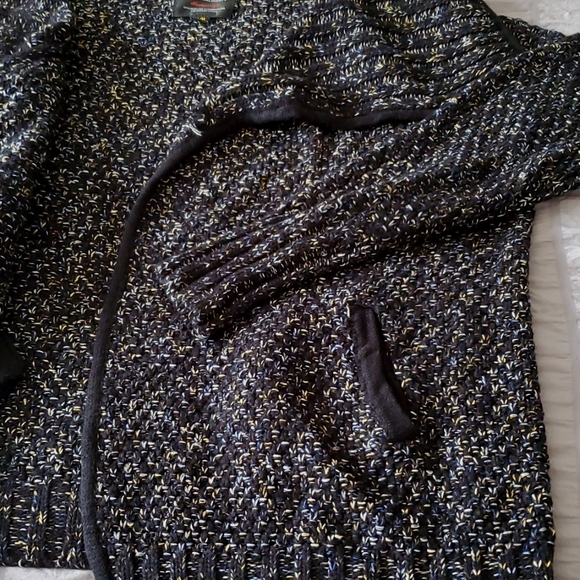 OYA women’s open front Cardigan with shawl collar/side pockets size S/M EUC - Picture 5 of 9